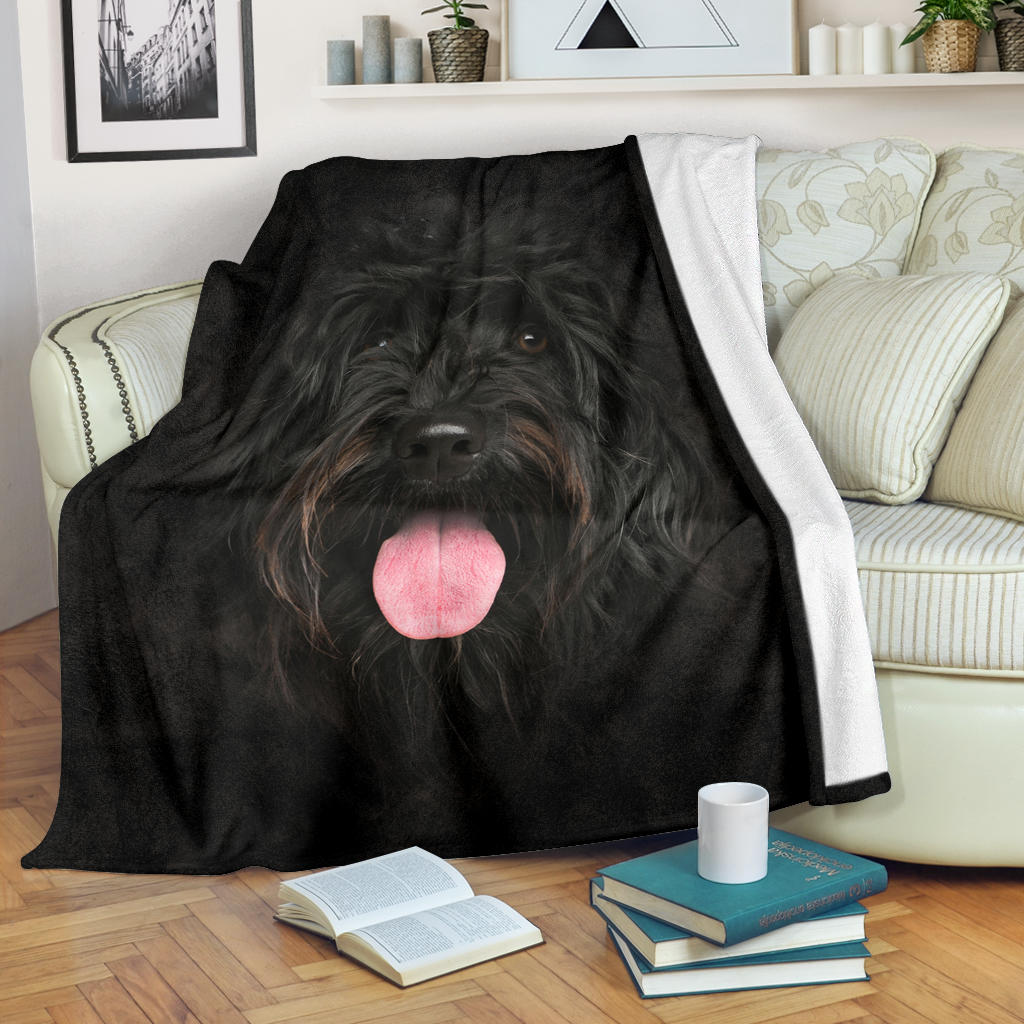 Portuguese Water Dog Face Hair Blanket