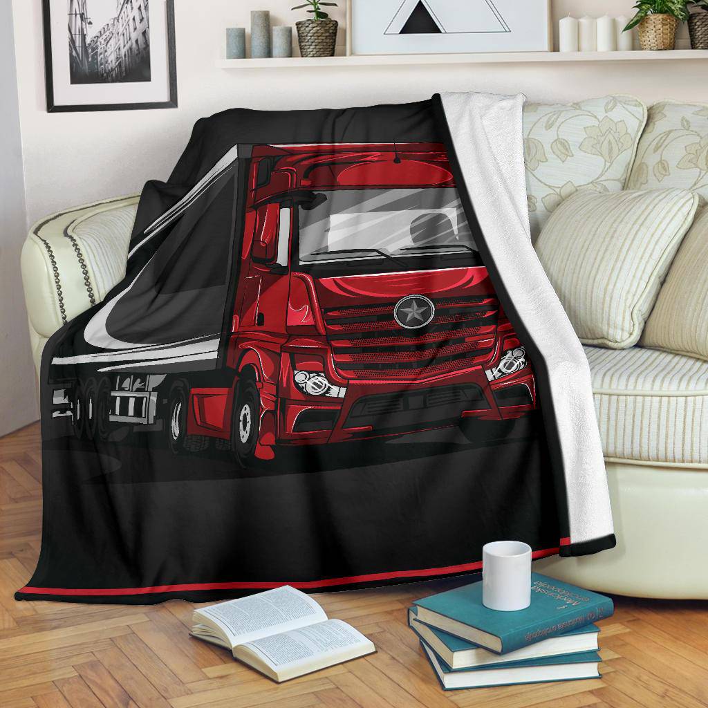 Red Star Truck Cartoon Premium Blanket - Top Content | POD Collection | Free Shipping