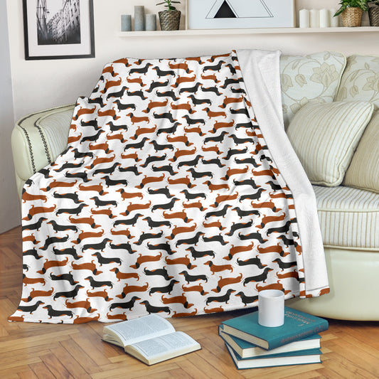 Cute Dachshund Fleece Blanket