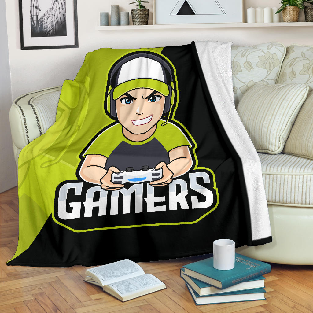 Gamer Male Green Blanket