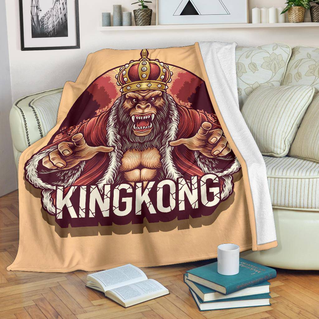 Angry King King Kong Gorilla Premium Blanket - Top Content | POD Collection | Free Shipping