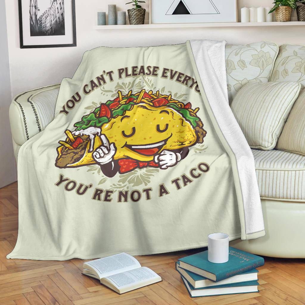 Cartoon Style Taco Character, Funny Premium Blanket - Top Content | POD Collection | Free Shipping