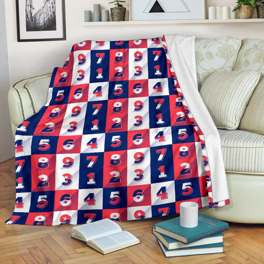 Numerical Fleece Blanket