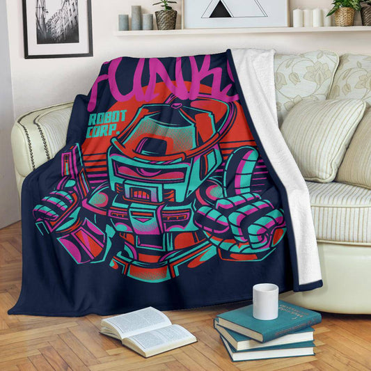 Funky Robot Japanese Art Figure Cartoon Premium Blanket - Top Content | POD Collection | Free Shipping