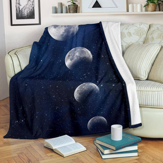 Moon Eclipse Night Sky Stars Premium Blanket - Top Content | POD Collection | Free Shipping