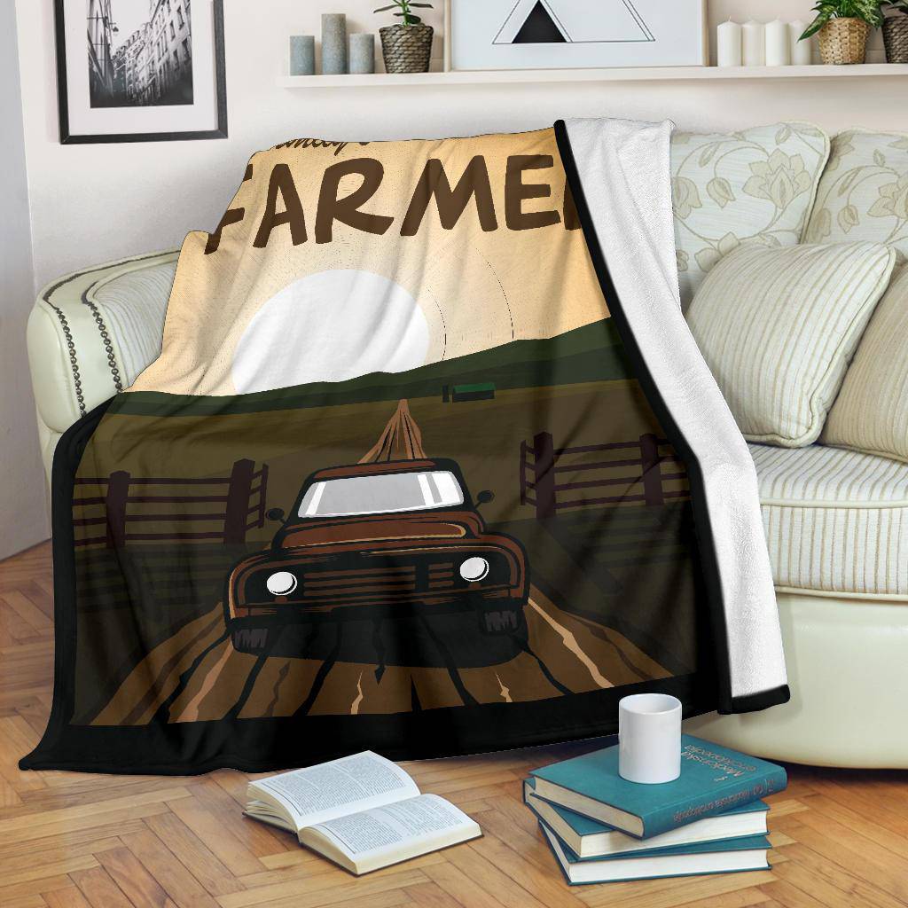 The Family's Farmer Cartoon Premium Blanket - Top Content | POD Collection | Free Shipping