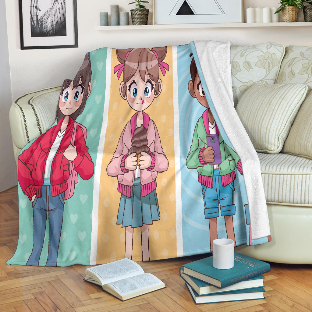 Anime Best Friends Blanket