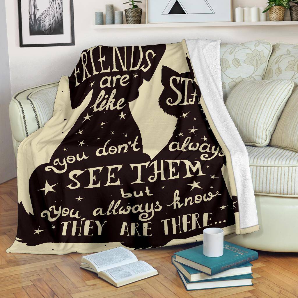 Pets Friends Are Like Stars Premium Blanket - Top Content | POD Collection | Free Shipping