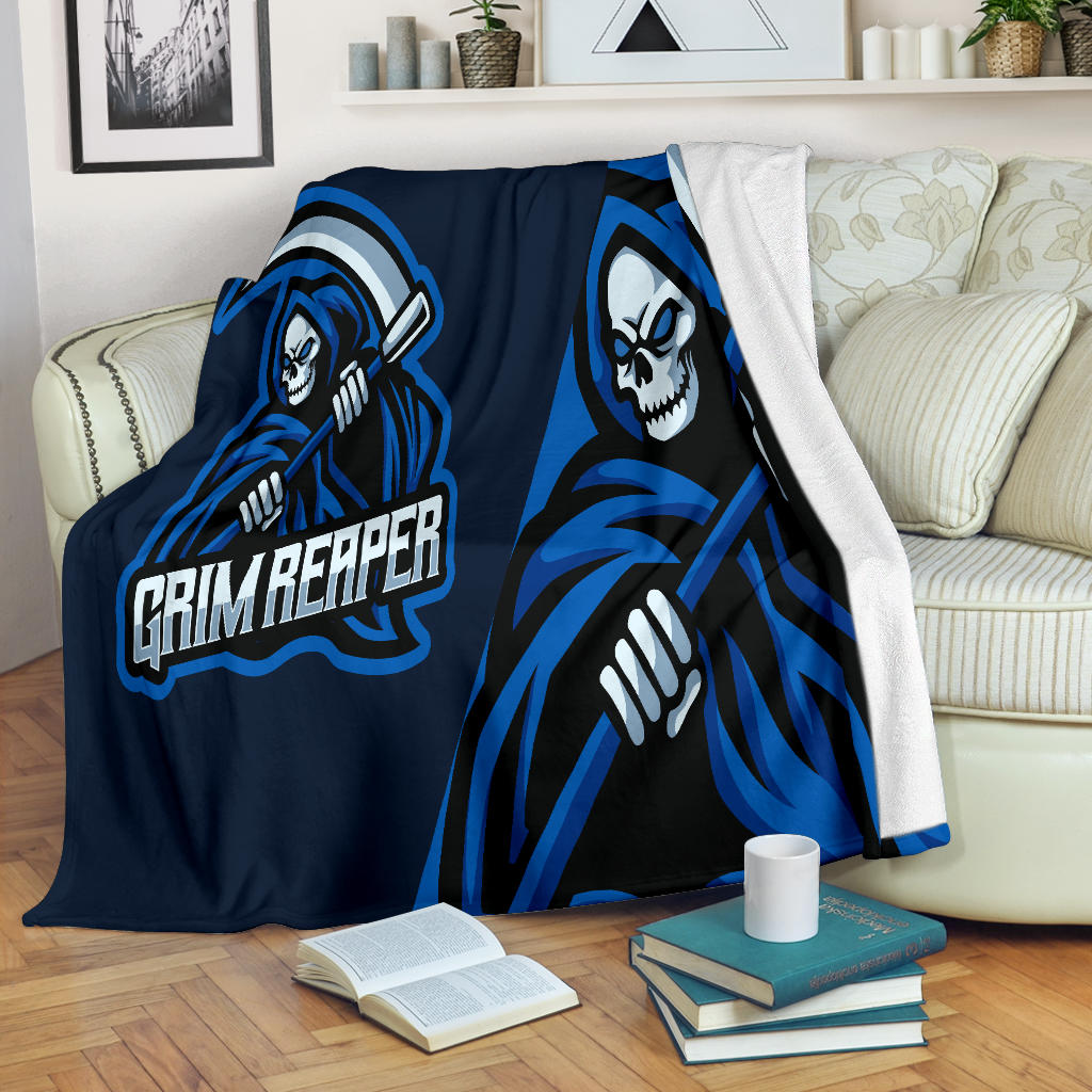 Blue Grim Reaper Blanket