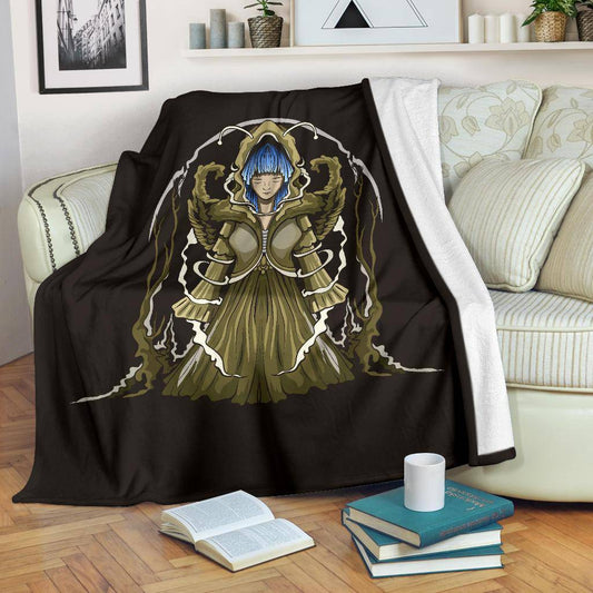 Vintage Witch Cartoon Drawing Illustration Premium Blanket - Top Content | POD Collection | Free Shipping