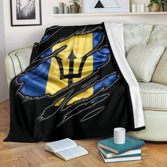 Barbados Flag Premium Blanket - Top Content | POD Collection | Free Shipping