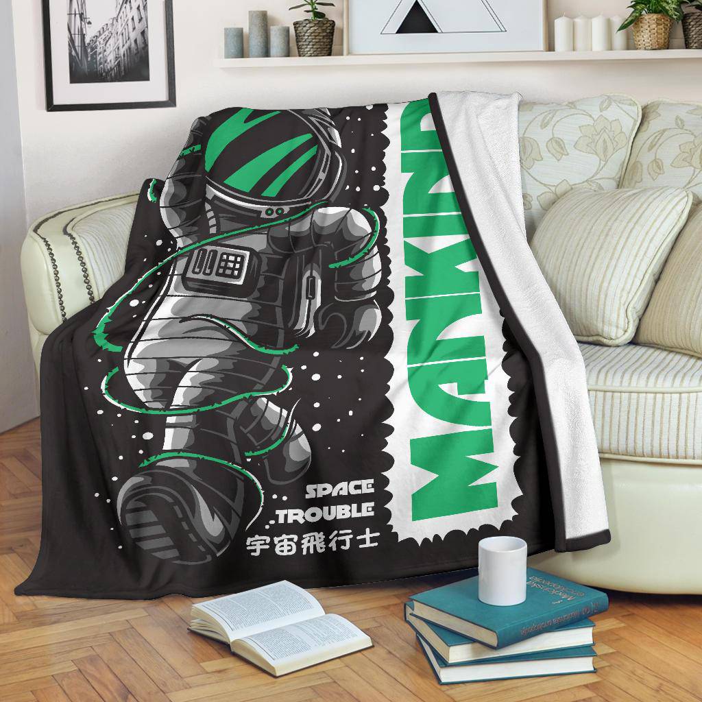 Premium Blanket Mankind Cartoon Space Astronaut - Top Content | POD Collection | Free Shipping