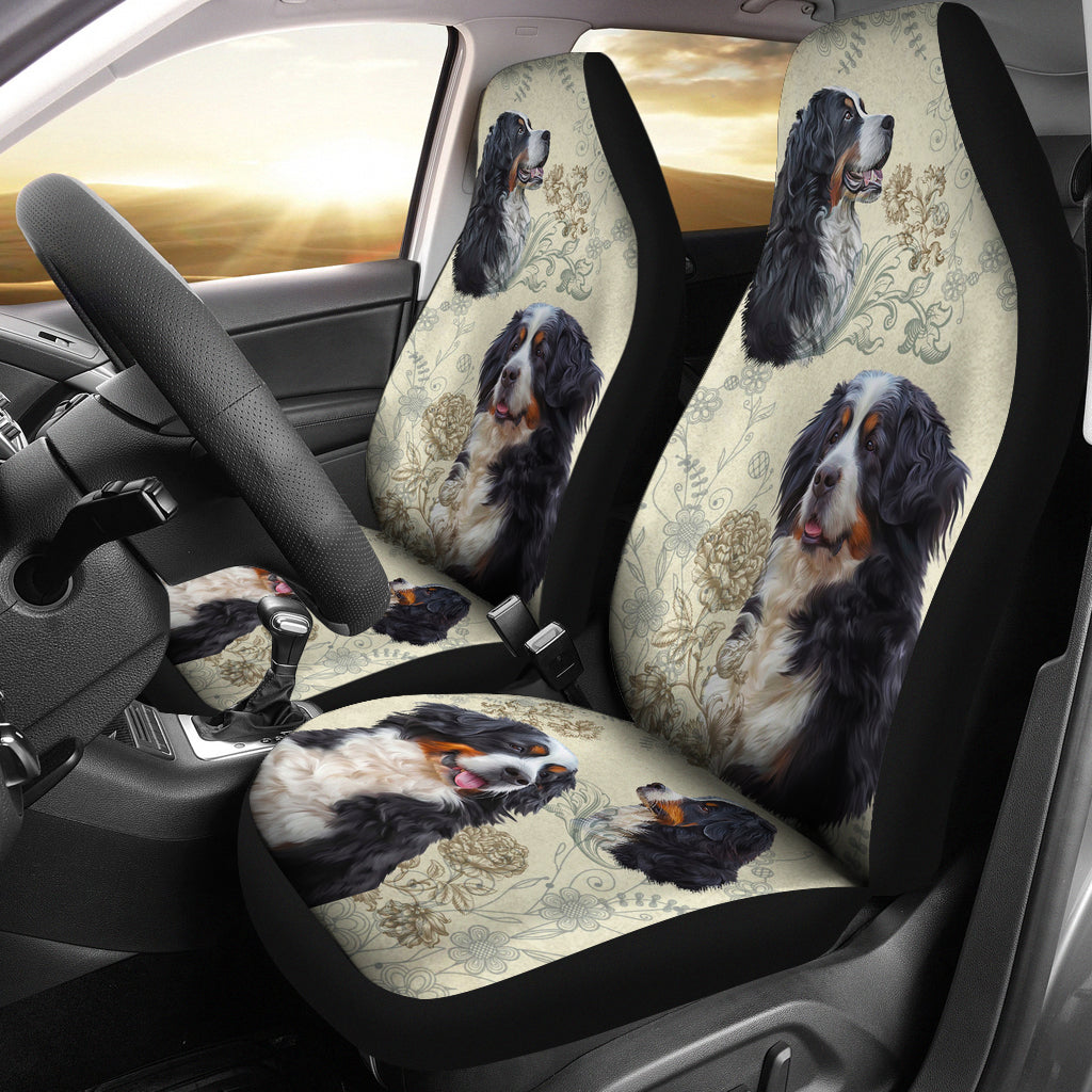 Bernese Mountain Car Seat Covers (Set of 2)