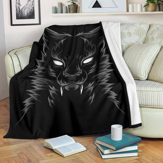 Scary Beast Leopard Black Premium Blanket - Top Content | POD Collection | Free Shipping