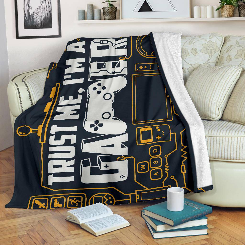 Trust Me I am a Gamer Console Premium Blanket - Top Content | POD Collection | Free Shipping