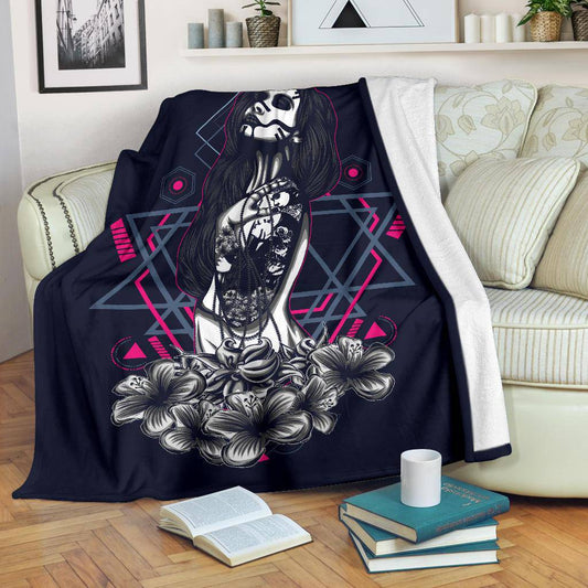 Beautiful Women Tattoo Style Art Premium Blanket - Top Content | POD Collection | Free Shipping