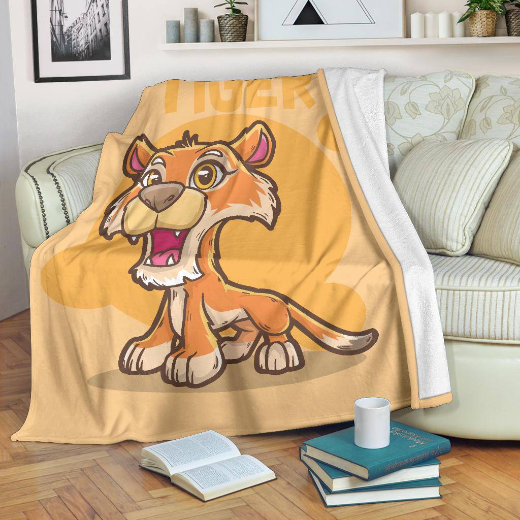 Baby Tiger Kids Cartoon Premium Blanket - Top Content | POD Collection | Free Shipping