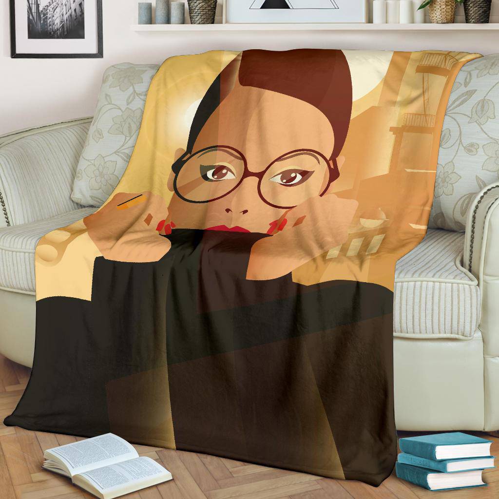 City Stylish Woman Cartoon Premium Blanket - Top Content | POD Collection | Free Shipping