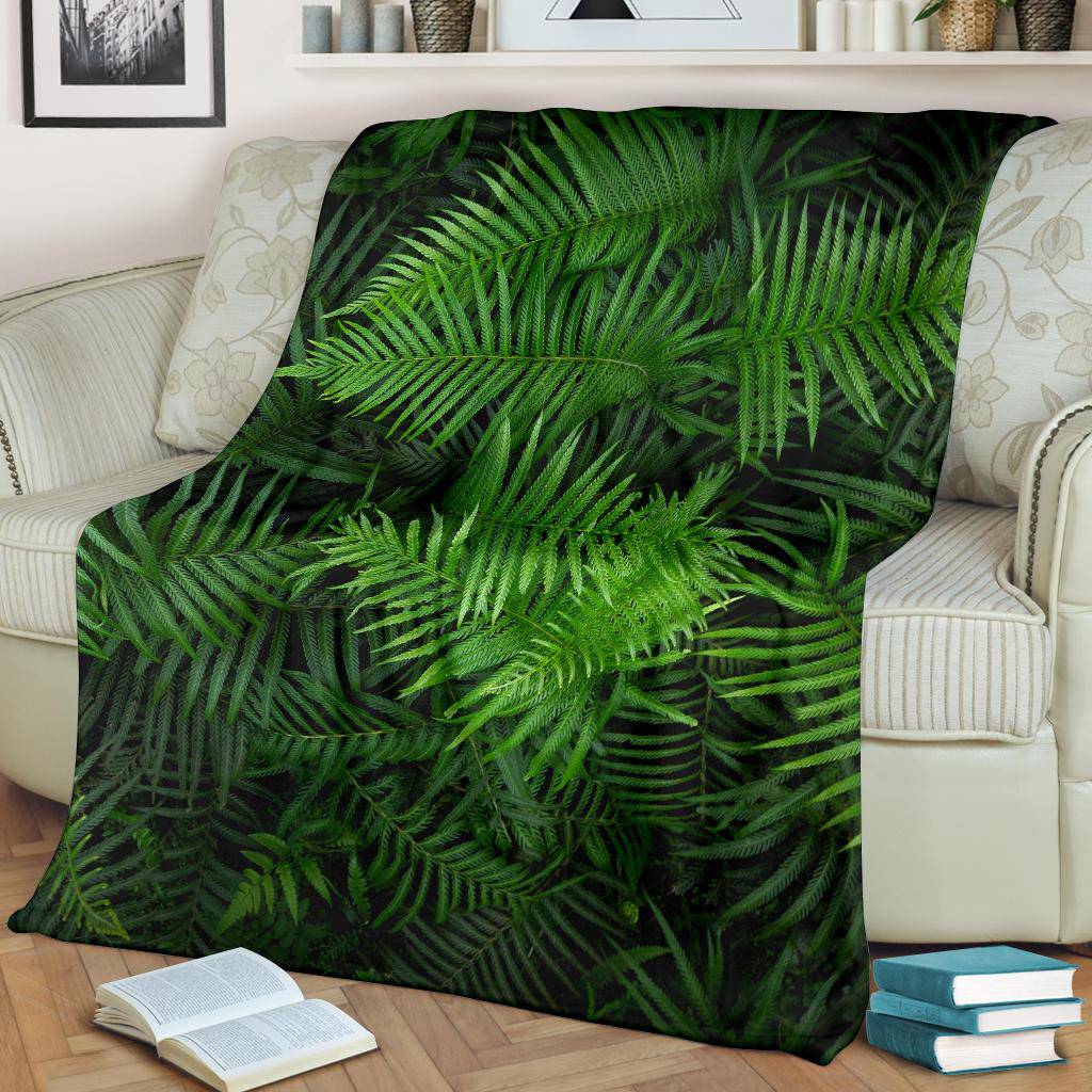 Tropical Jungle Plant Leaves Premium Blanket - Top Content | POD Collection | Free Shipping