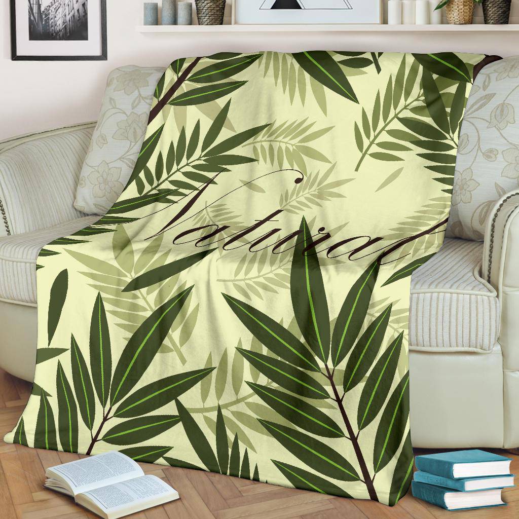 Natural Nature Plant Leaves Premium Blanket - Top Content | POD Collection | Free Shipping