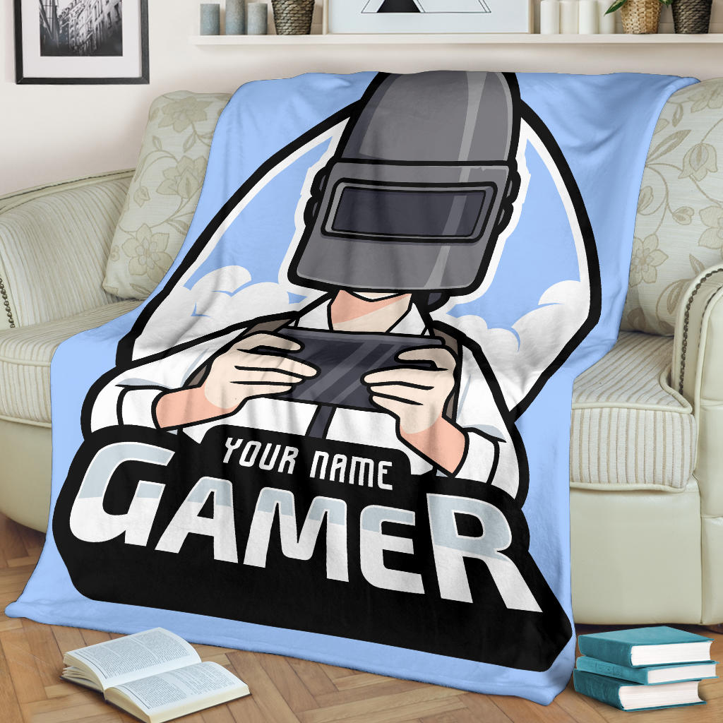 Its Game Time Gamer Blue Blanket