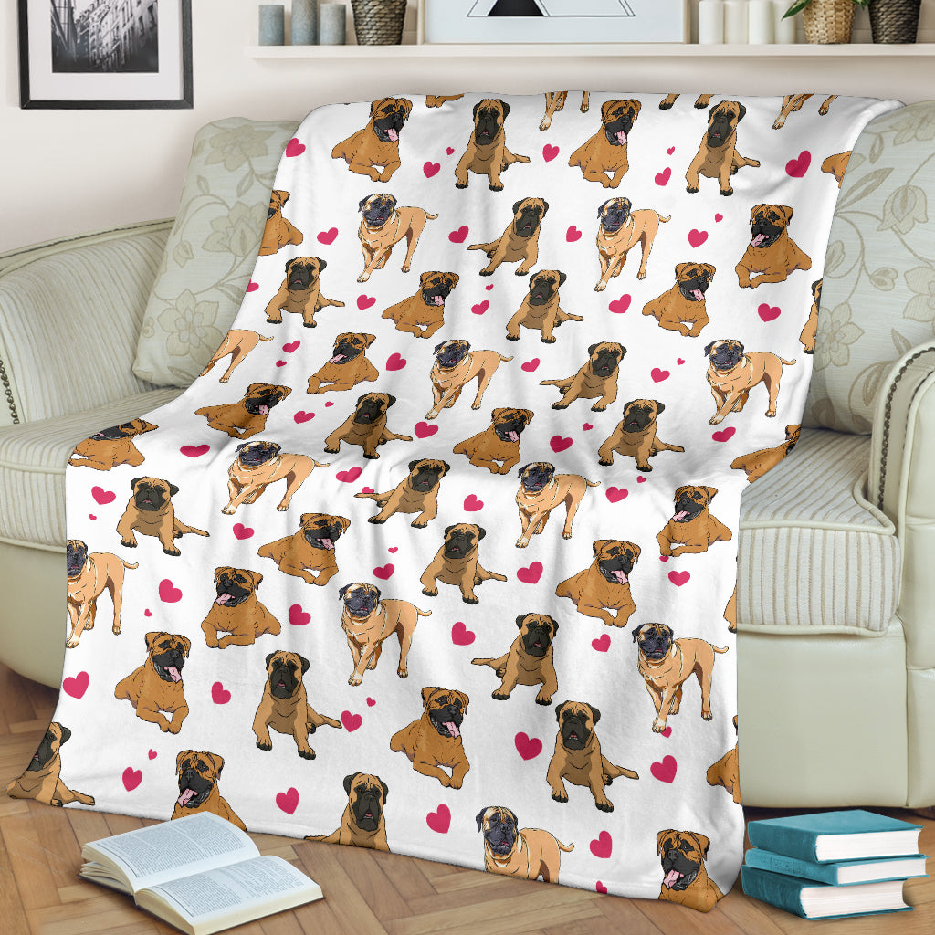 Bullmastiff Heart Blanket