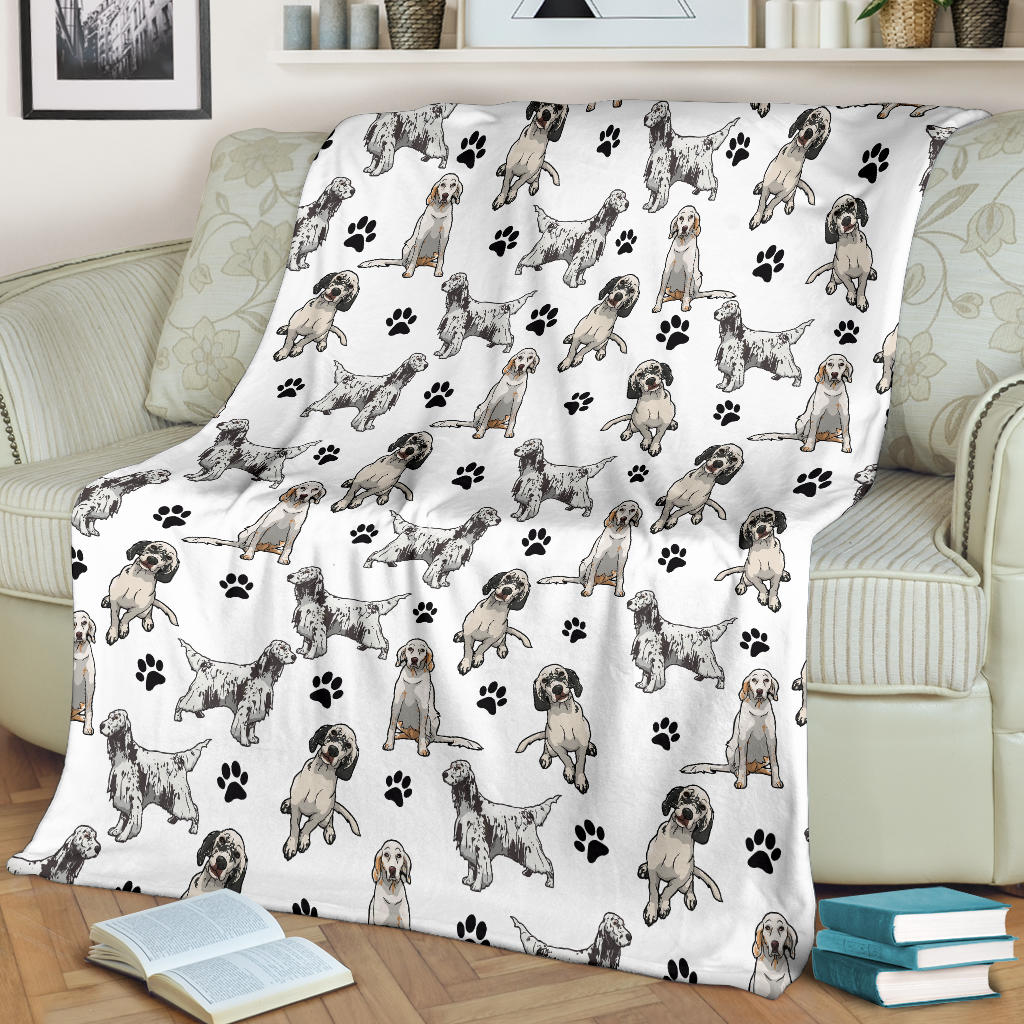 English Setter Paw Blanket