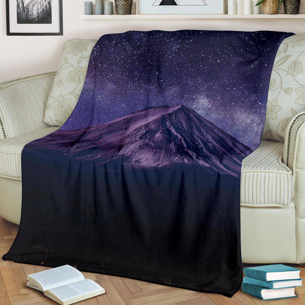 Milky Way Fuji Mountain Galaxy Premium Blanket - Top Content | POD Collection | Free Shipping