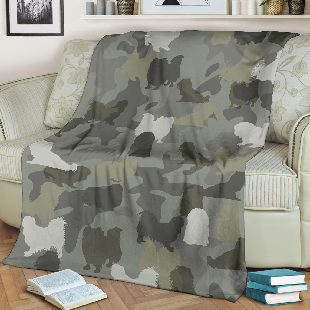 Pekingese Camo Blanket