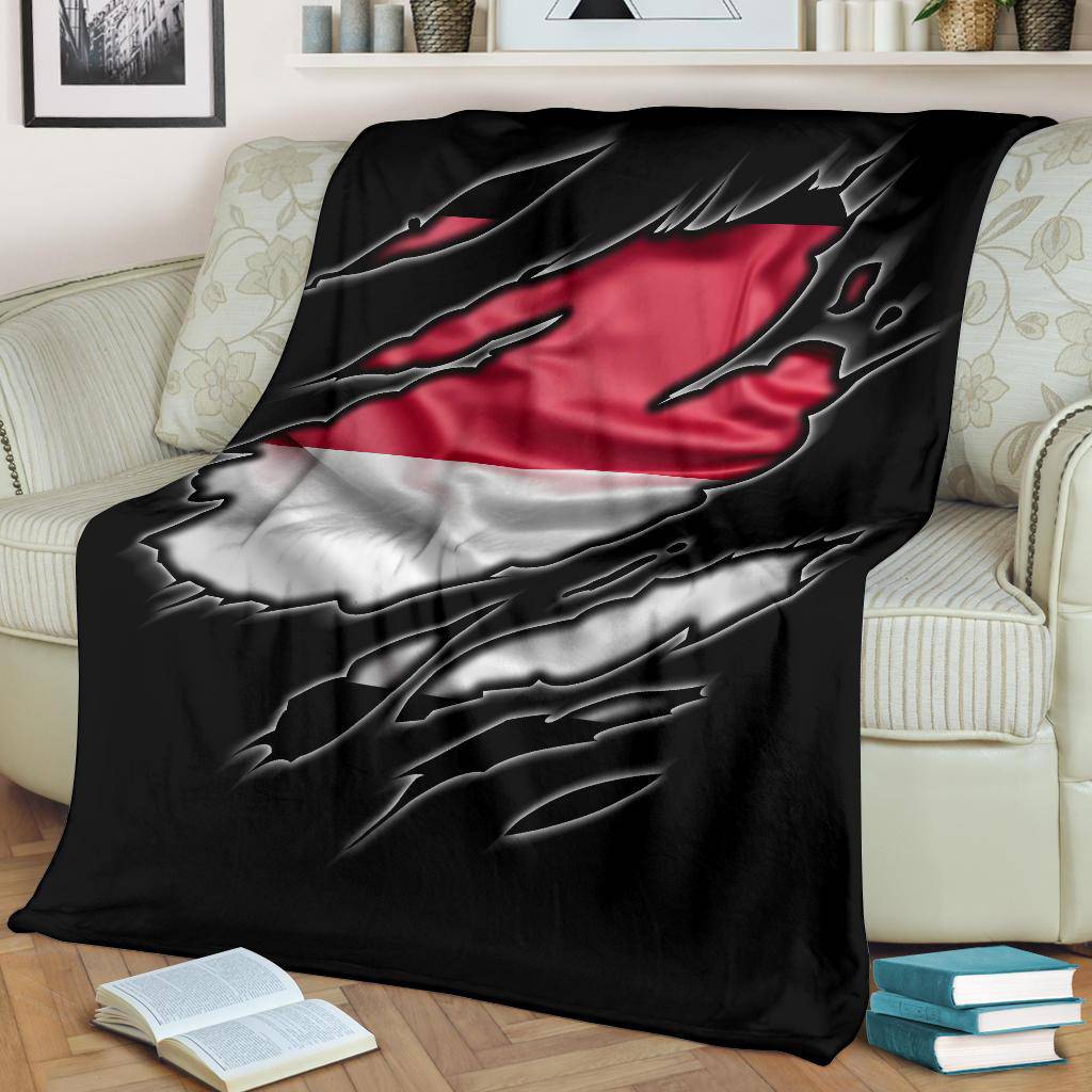 Indonesia Flag Premium Blanket - Top Content | POD Collection | Free Shipping