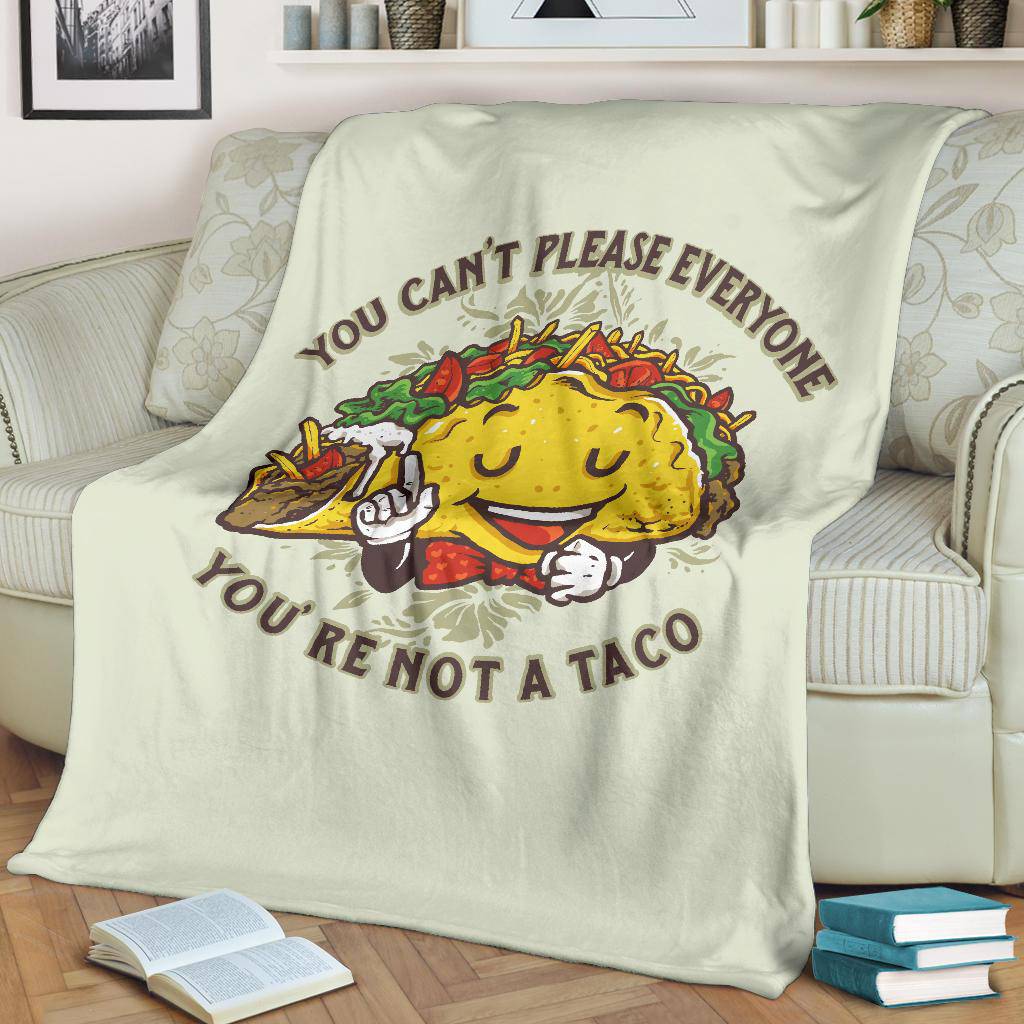 Cartoon Style Taco Character, Funny Premium Blanket - Top Content | POD Collection | Free Shipping