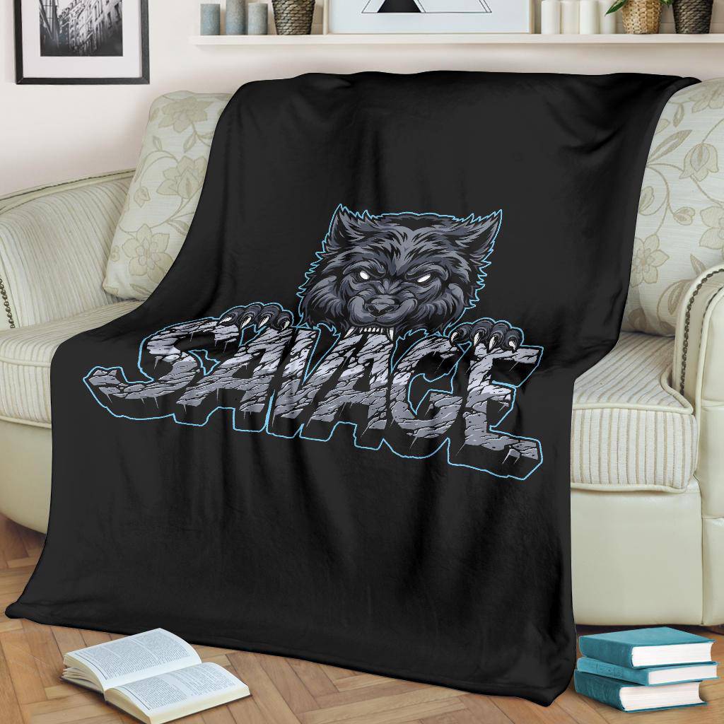 Premium Blanket Savage Aggressive Wolf Cartoon - Top Content | POD Collection | Free Shipping