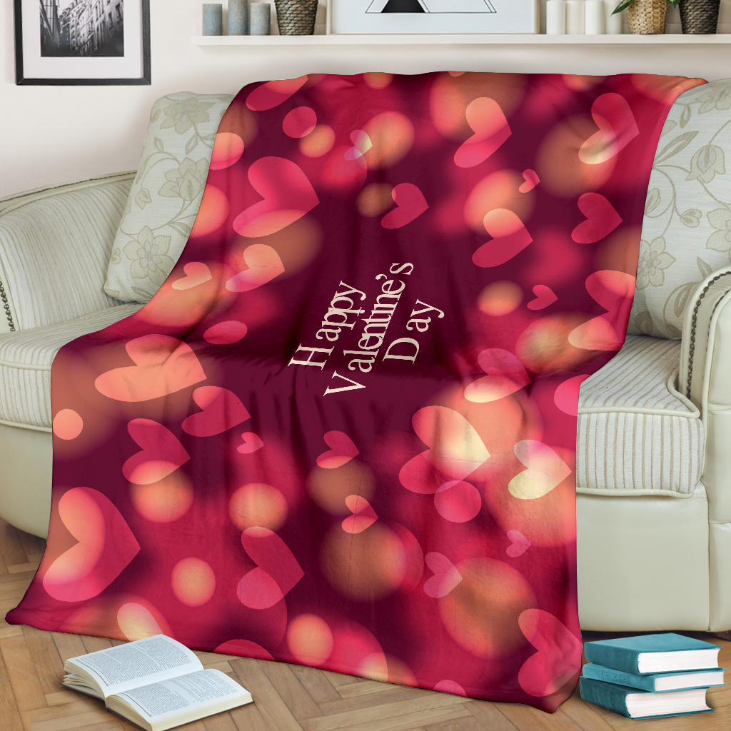 Happy Valentine's Day Background Blanket