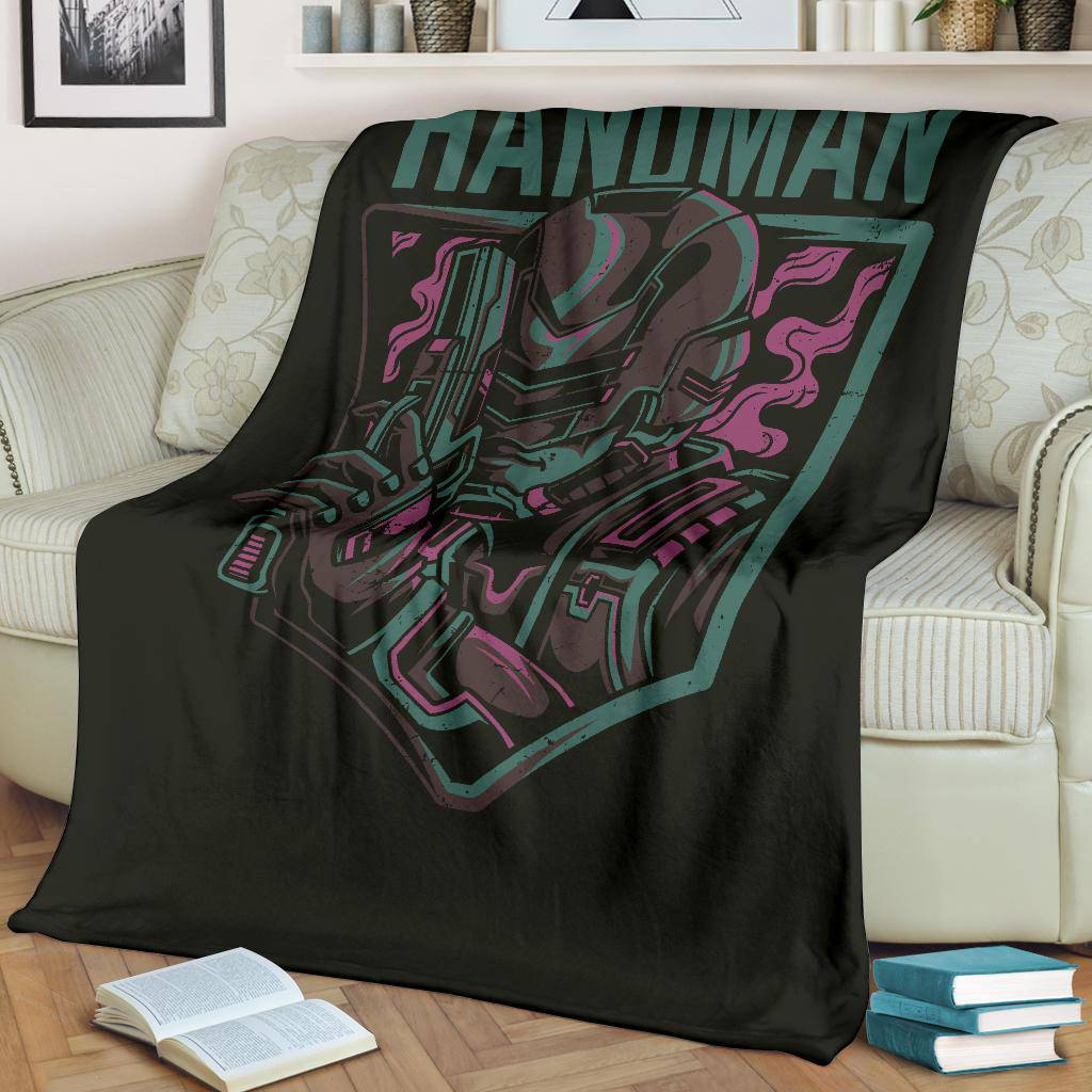 Handman Gunman Cartoon Premium Blanket - Top Content | POD Collection | Free Shipping