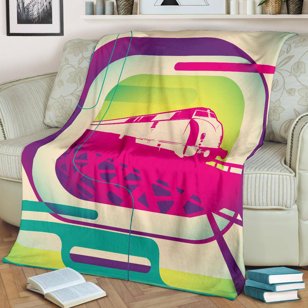 Abstract Art Train Tunnel Colourful Premium Blanket - Top Content | POD Collection | Free Shipping