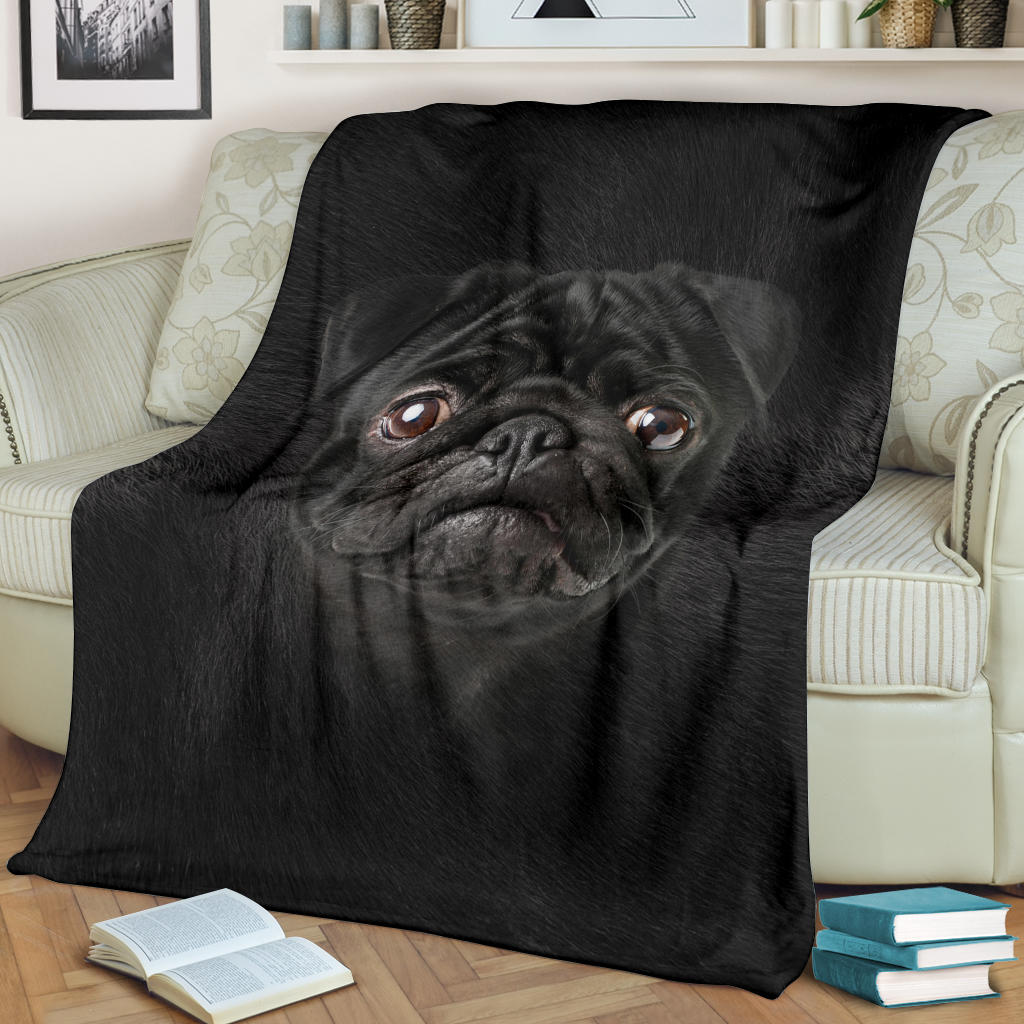 Pug Face Hair Blanket