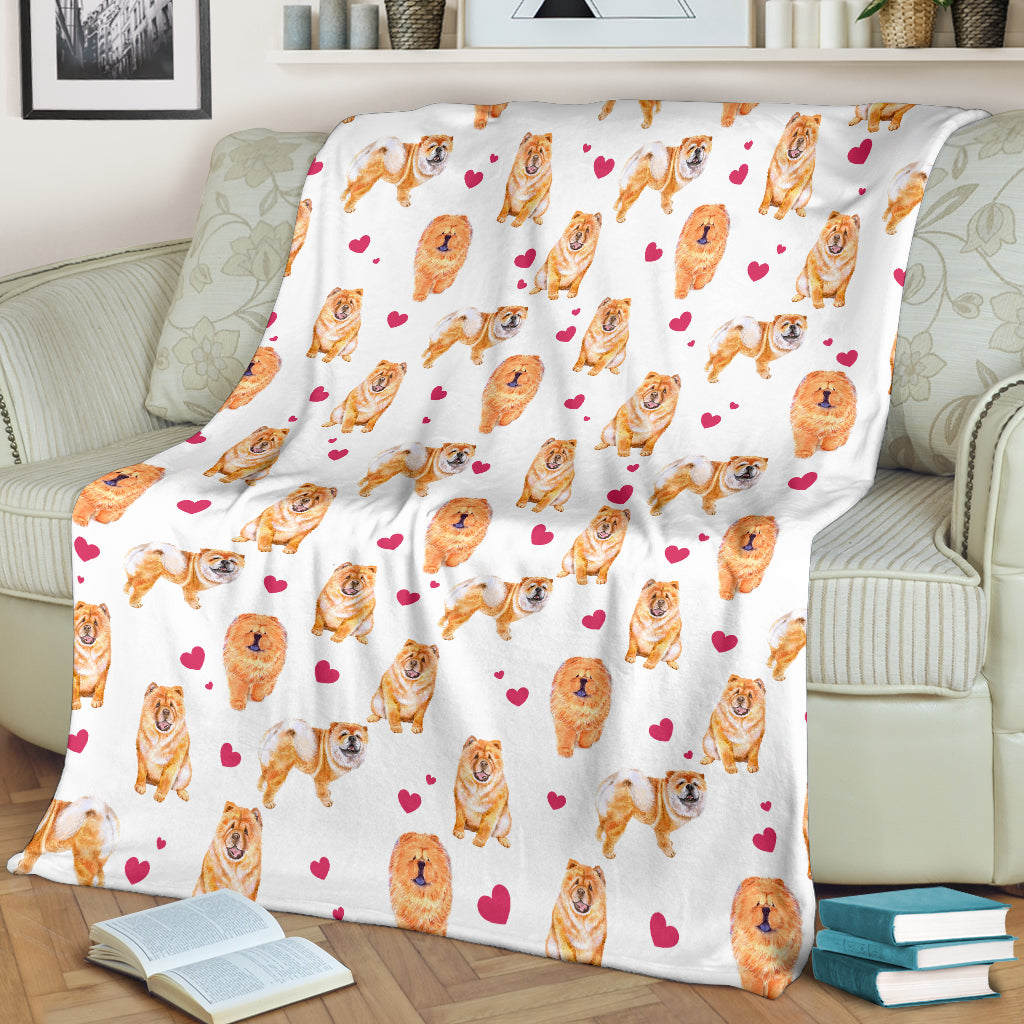 Chow Chow Heart Blanket