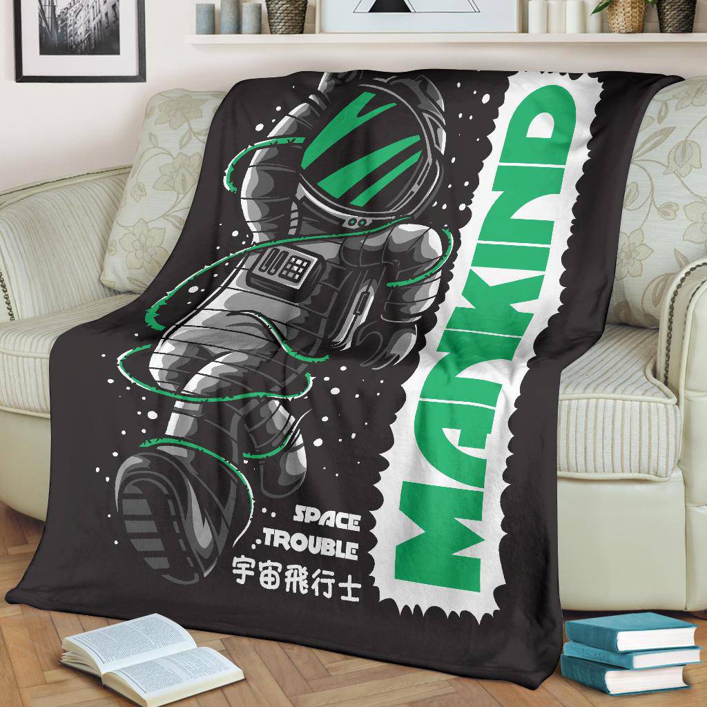 Premium Blanket Mankind Cartoon Space Astronaut - Top Content | POD Collection | Free Shipping