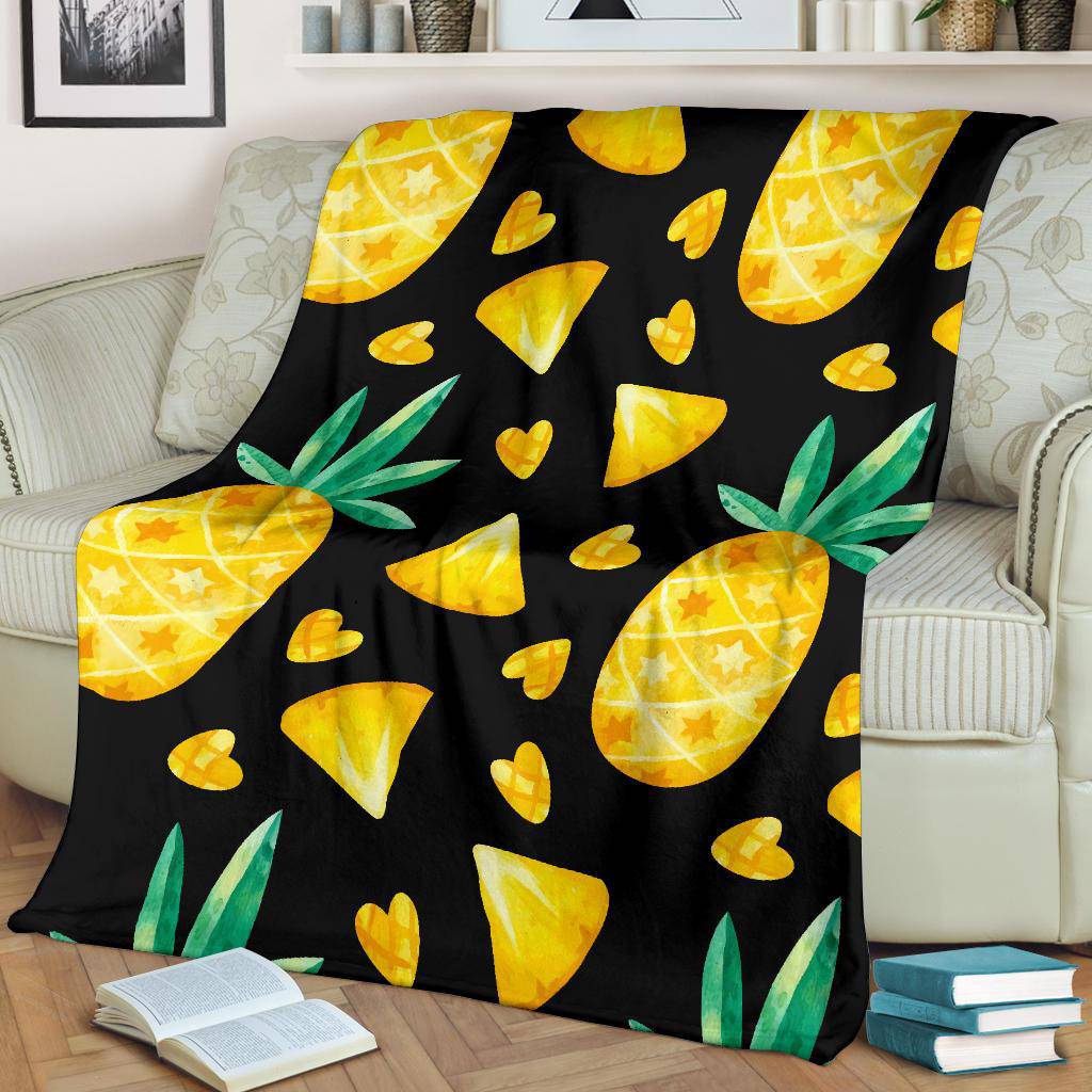 Exotic Fruit Pineapple Heart Premium Blanket - Top Content | POD Collection | Free Shipping