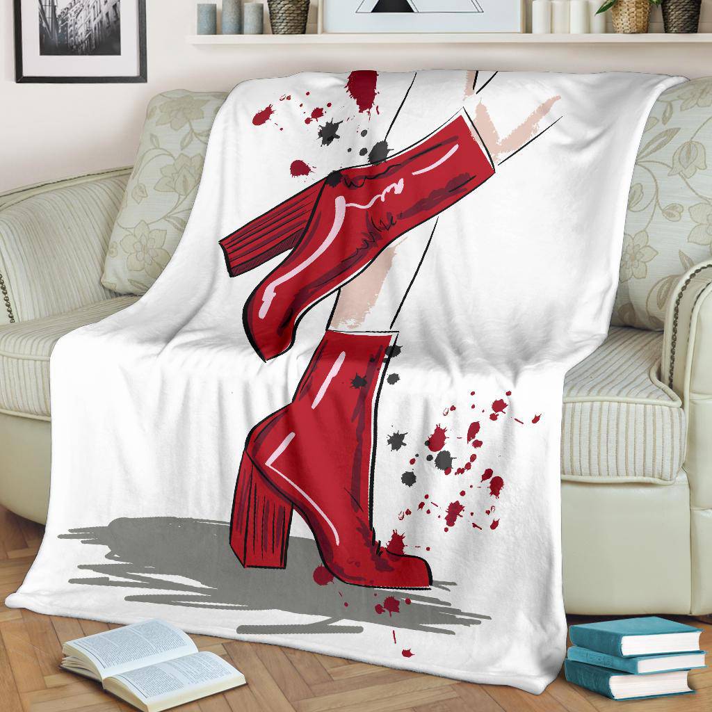 Red High Heal Boots Autumn Sexy Premium Blanket - Top Content | POD Collection | Free Shipping