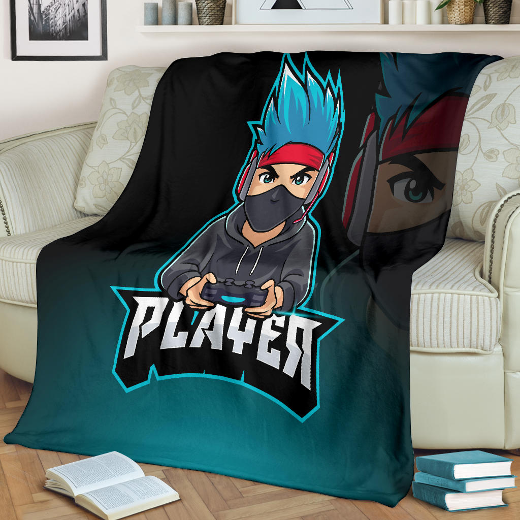 Player Blue Hair Blanket