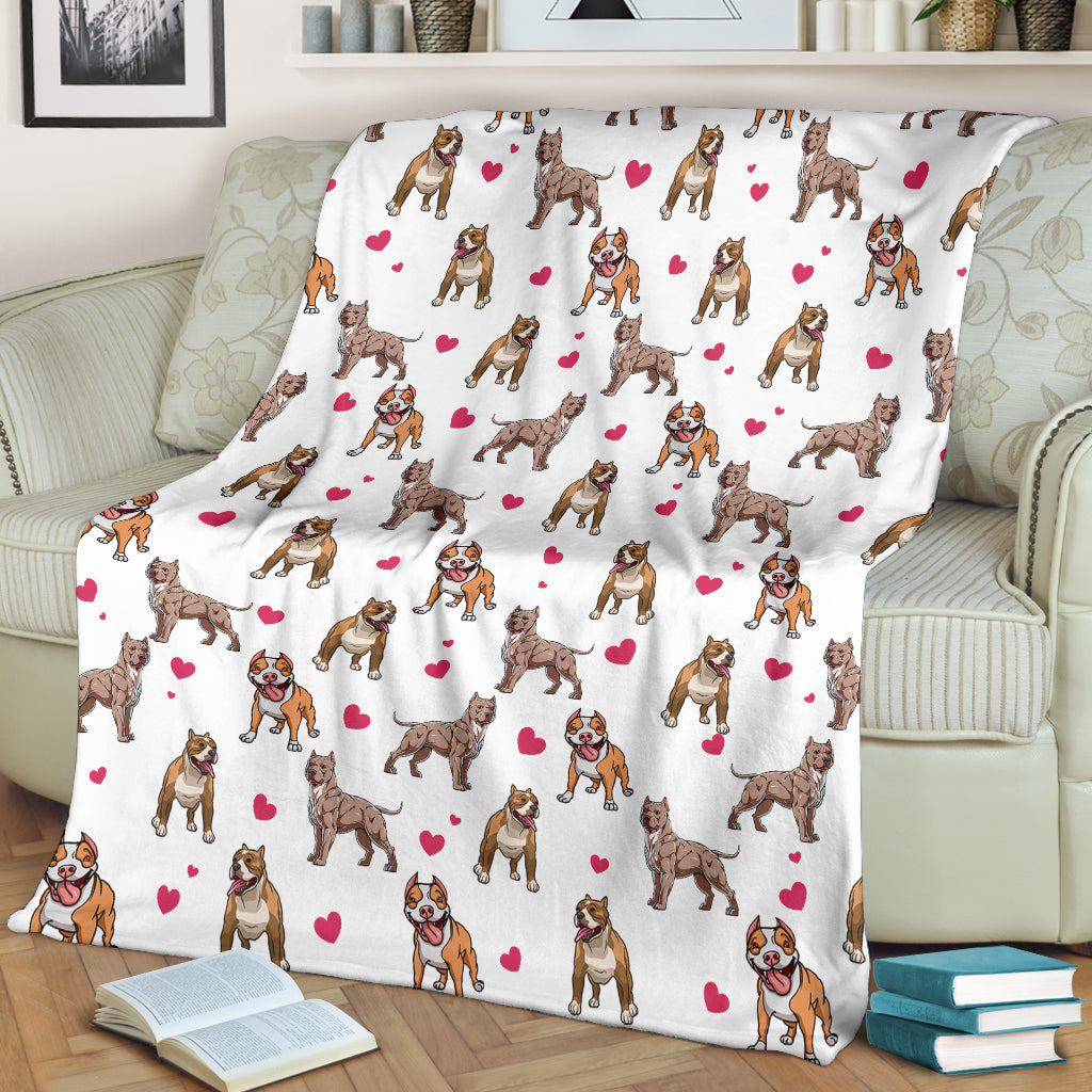 Pitbull Heart Blanket