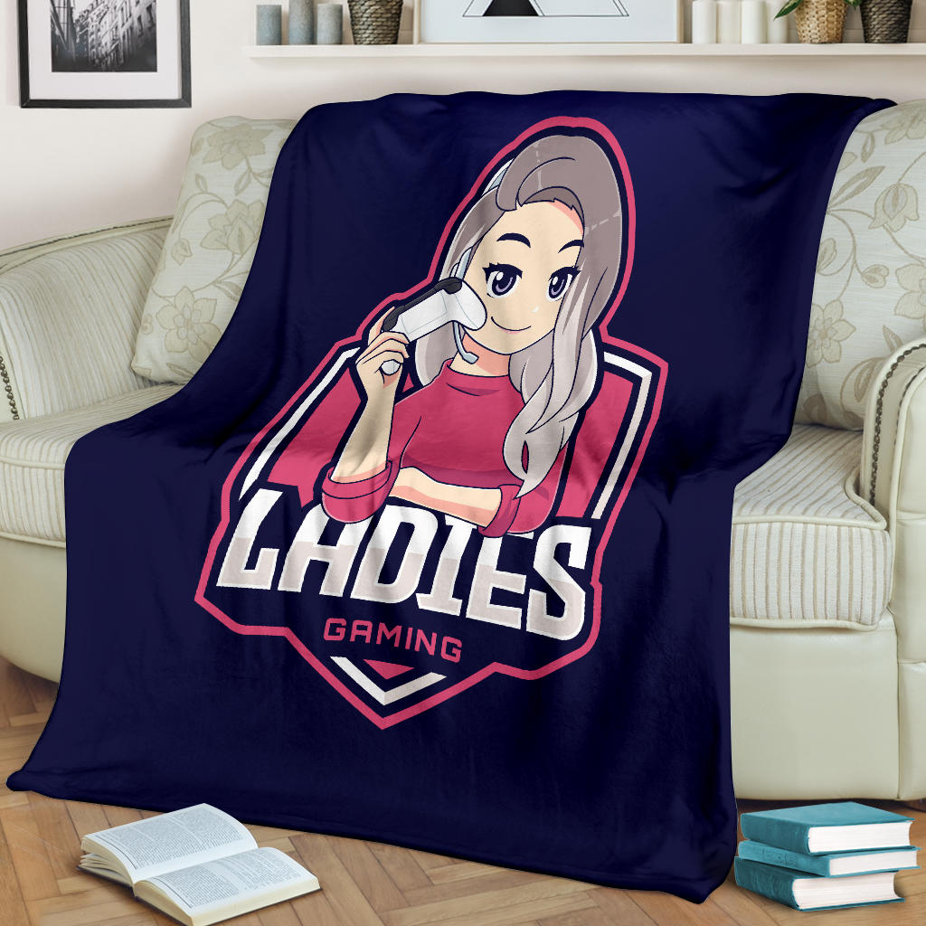 Ladies Gaming Blue Blanket