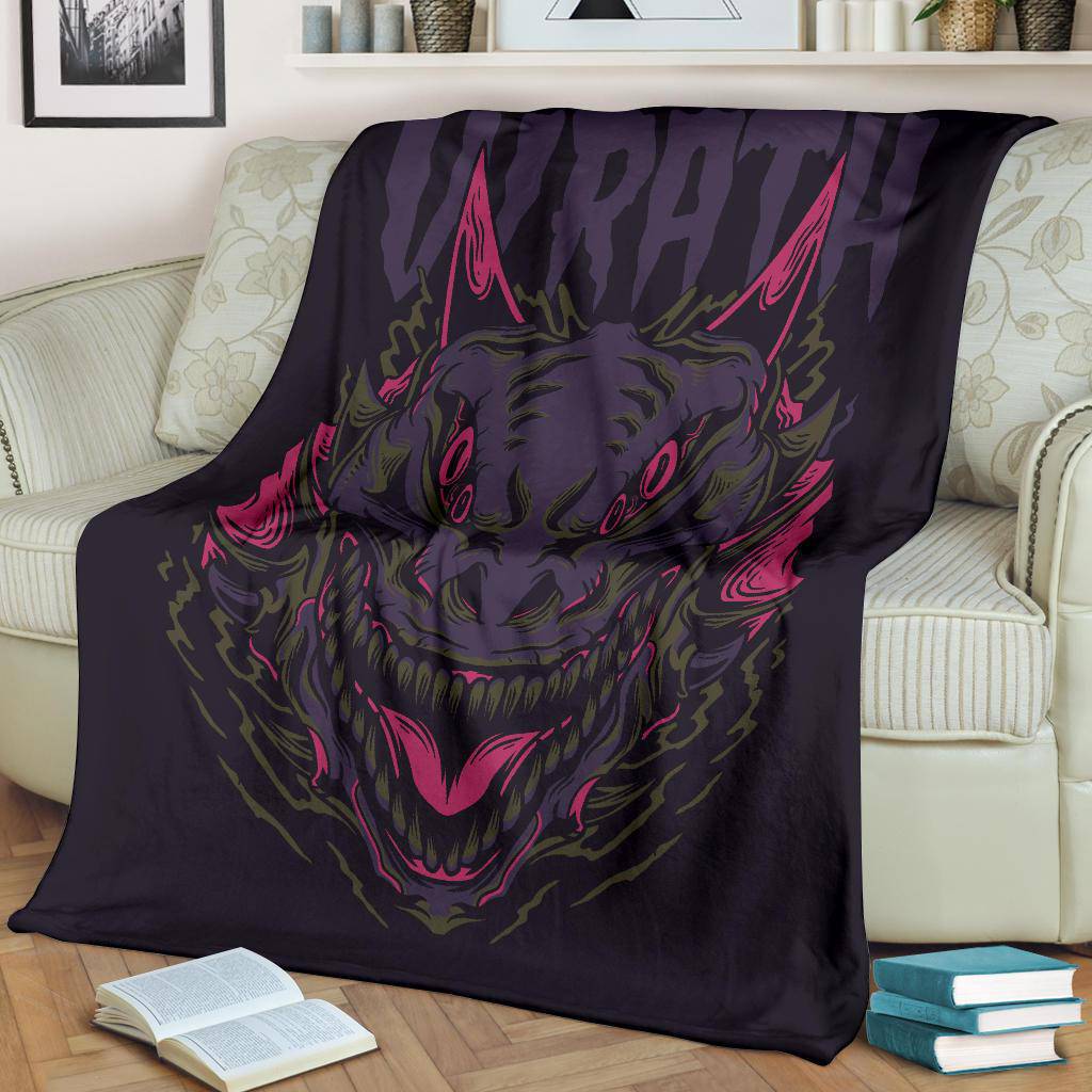 Premium Blanket Wrath Monster Japanese Art Cartoon - Top Content | POD Collection | Free Shipping