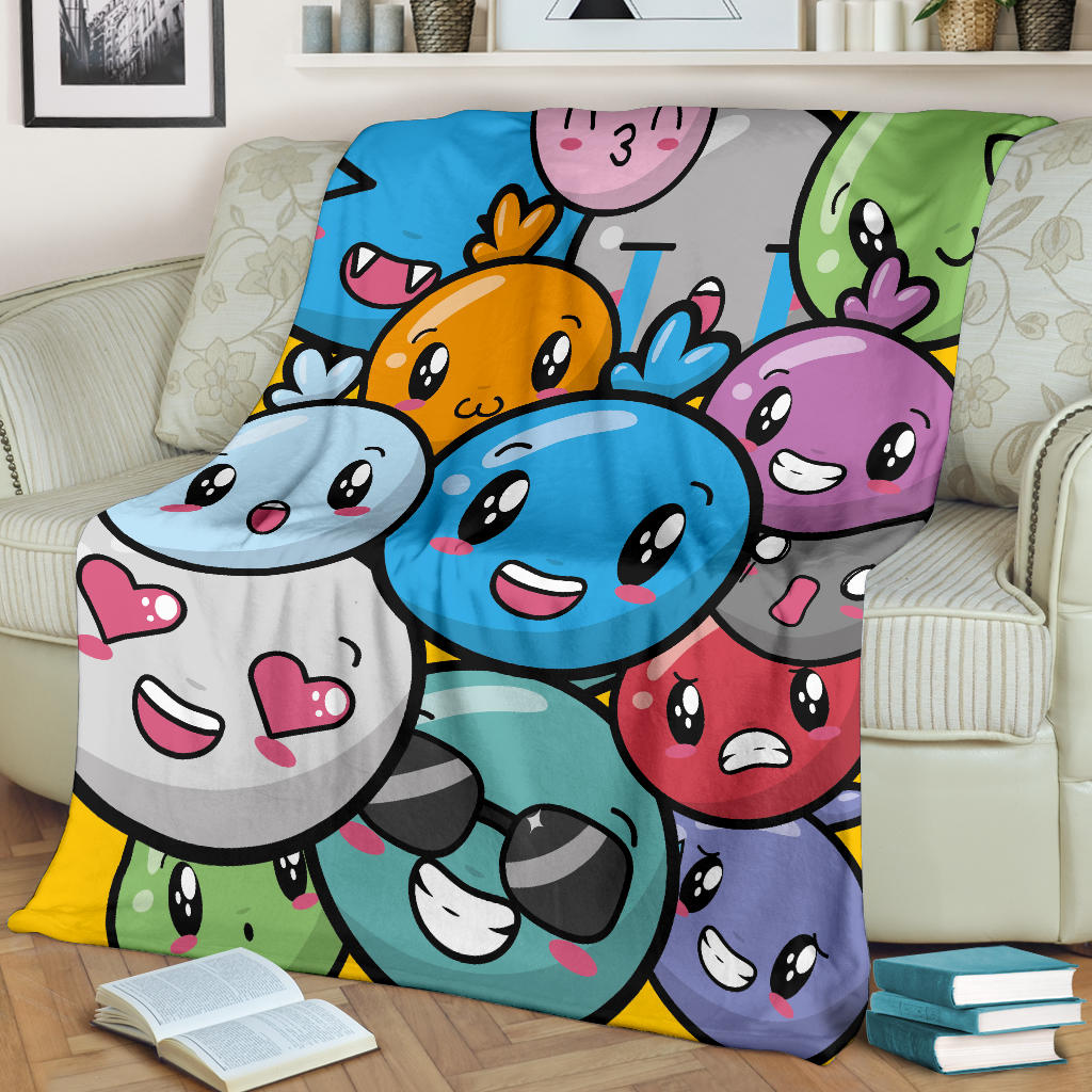 Anime Kawaii Smileys Blanket