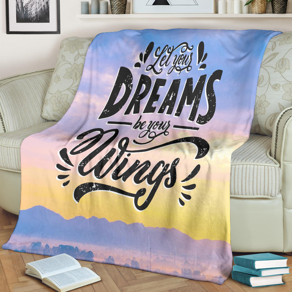 dreams wings motivation blanket - Top Content | POD Collection | Free Shipping