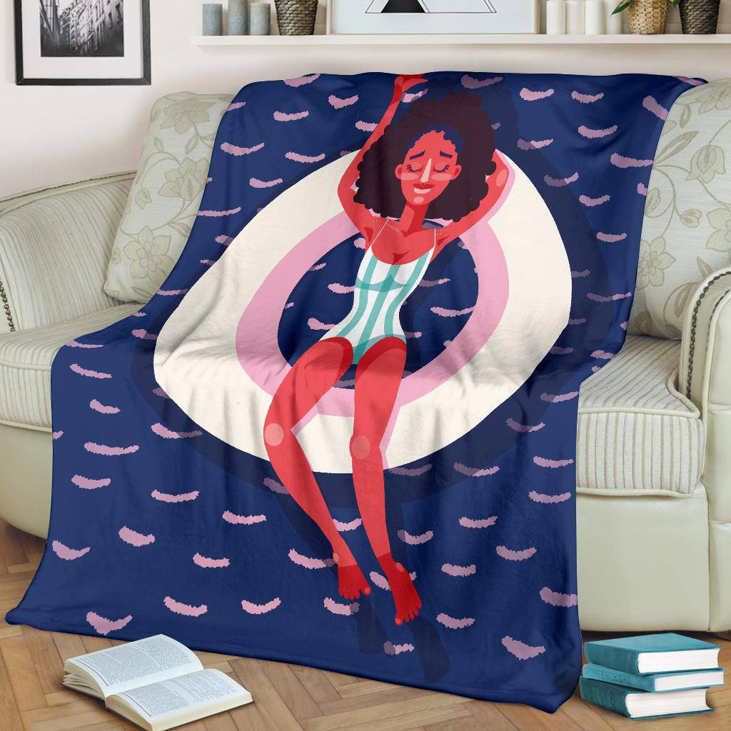 Summer Girl Beach Pool Premium Blanket - Top Content | POD Collection | Free Shipping