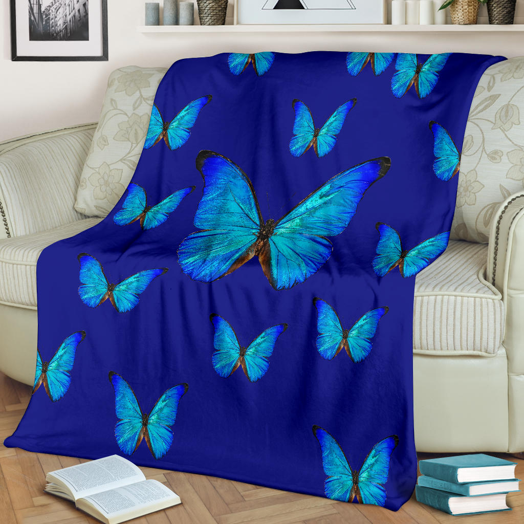 blue happy butterflies blanket - Top Content | POD Collection | Free Shipping