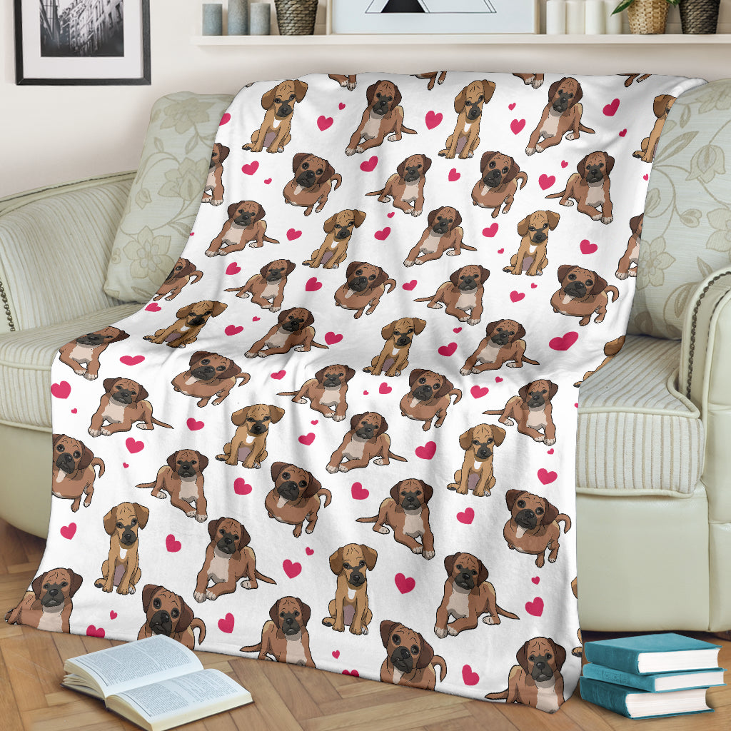 Puggle Heart Blanket