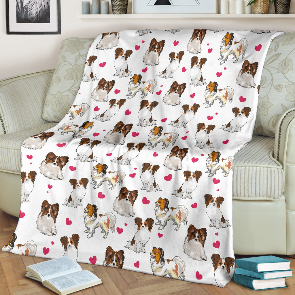 Papillon Heart Blanket